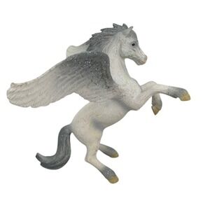 Schleich Bayala Pegasus Rearing Winged Mythical Horse  Grey White Glitter 70202